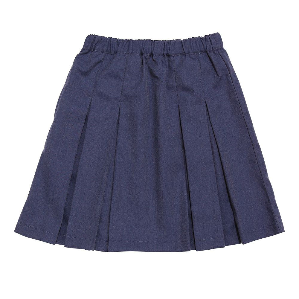 West rubber pleated tack skirt Navy front
