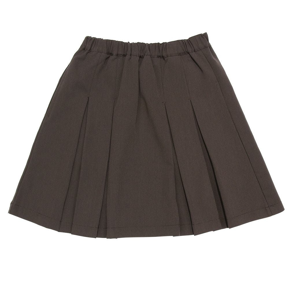 West rubber pleated tack skirt Brown front