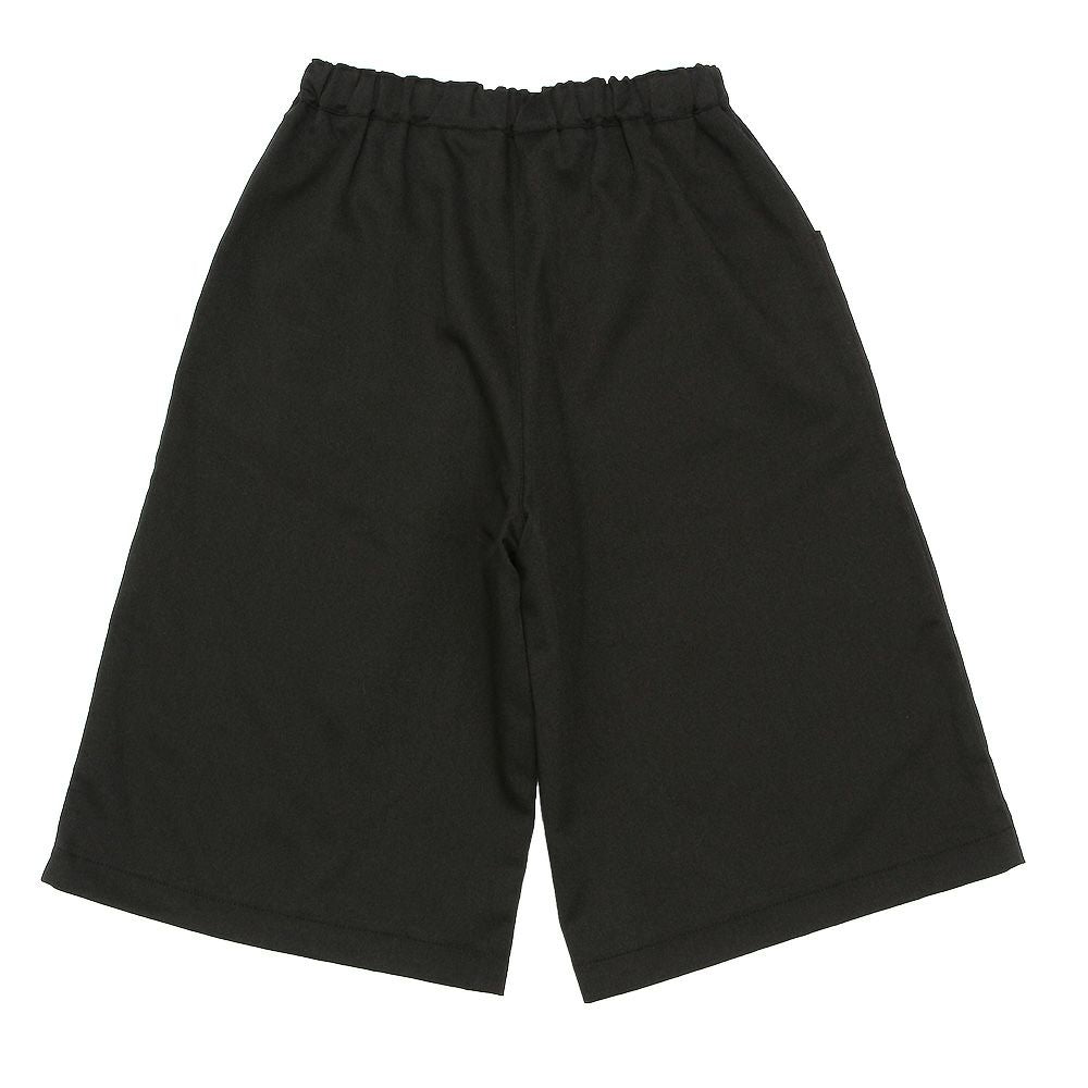 Simple pocket 7 -minute length wide pants Black back
