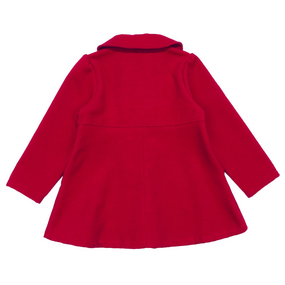 Double button coat with pockets Red back