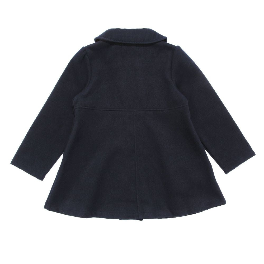 Double button coat with pockets Navy back