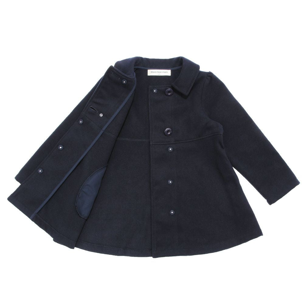 Double button coat with pockets Navy Design point 1