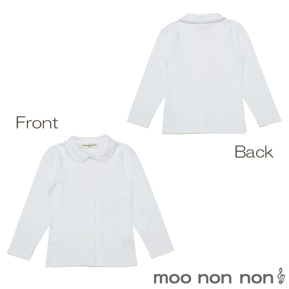 100 % cotton collar chiffon frill blouse 2023ss2  MainImage