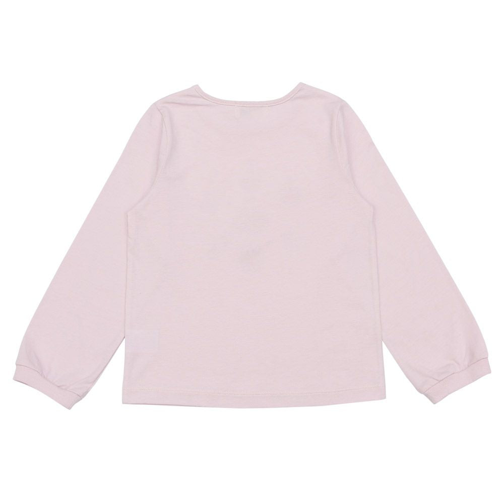 100 % cotton perfume ballet motif print long sleeve T -shirt 2023ss2 Pink back