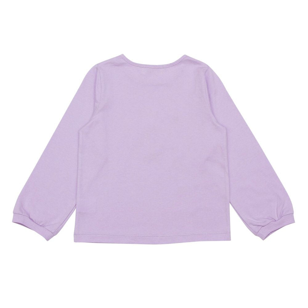 100 % cotton perfume ballet motif print long sleeve T -shirt 2023ss2 Purple back