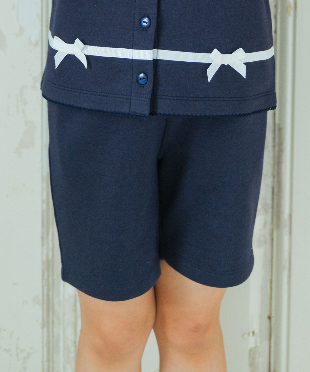Double knit both sides of pockets 2023ss2 Navy model image up