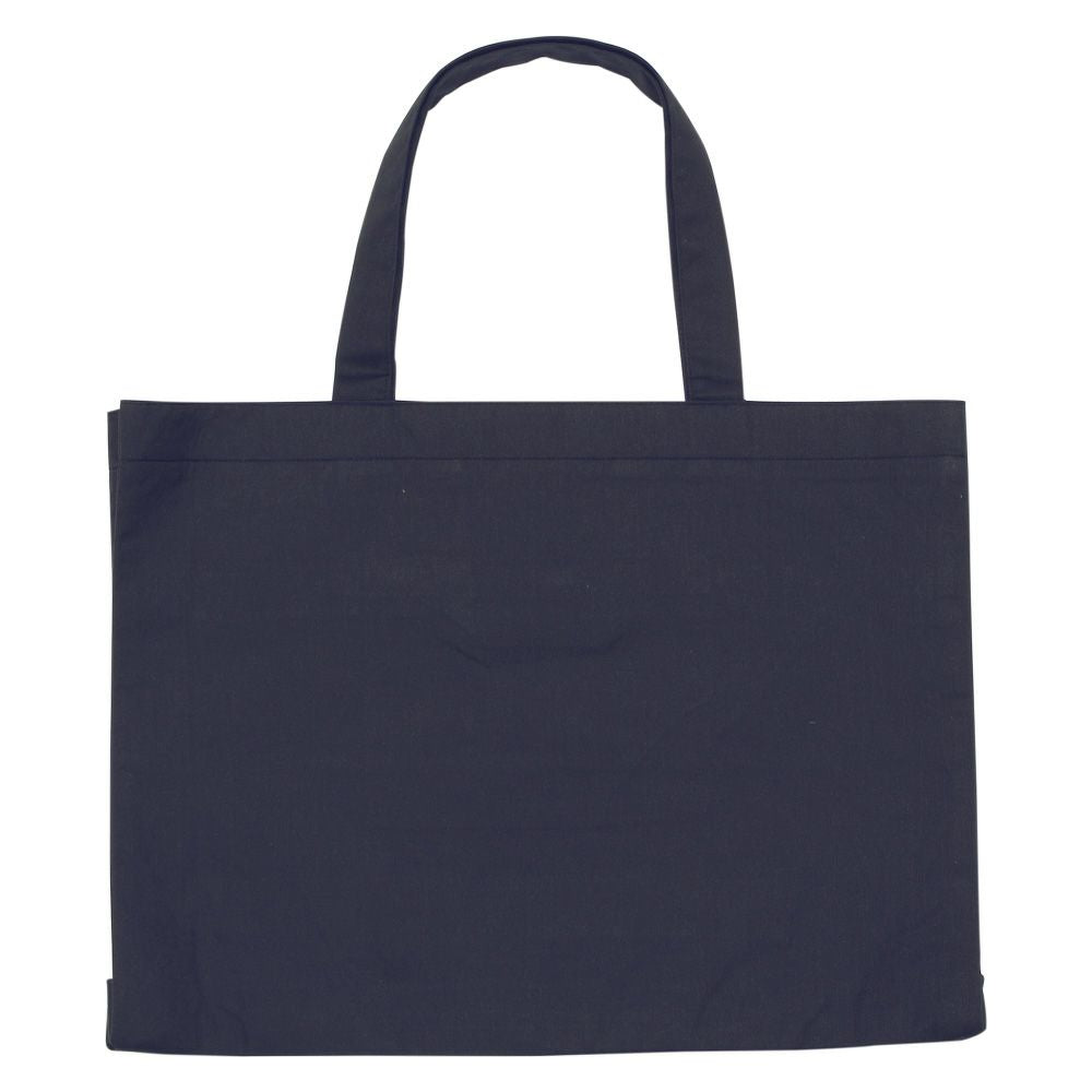Tote bag with gingham check frill ribbon 2023ss2 Navy back