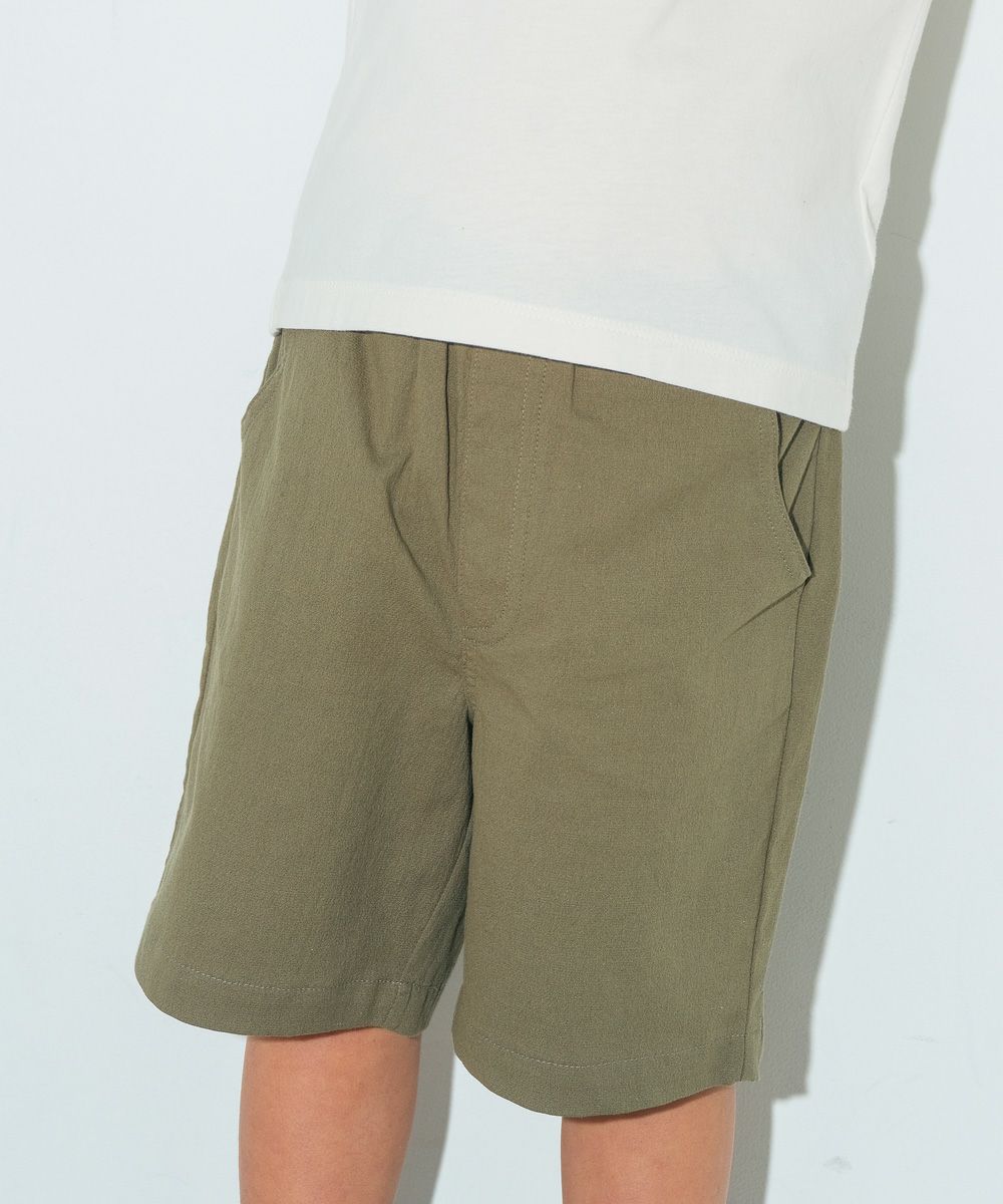 Stretch plain color shorts 2023ss2 Khaki model image up