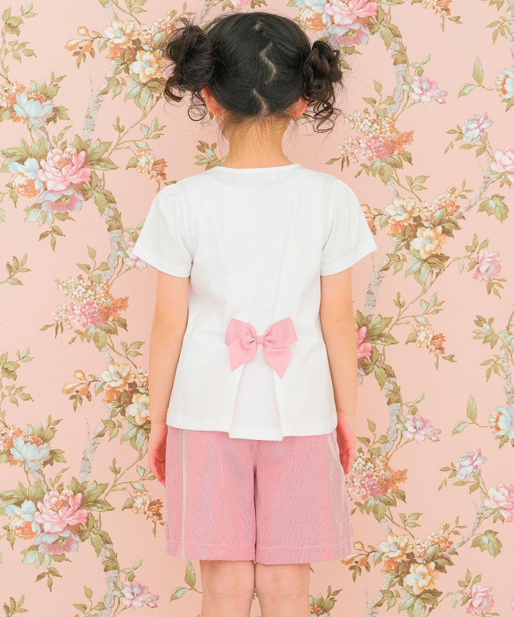 100 % cotton ribbon cherry logo print T -shirt 2023ss2 Off White model image 2