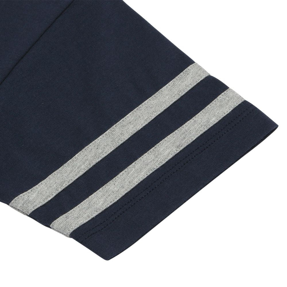 100 % cotton logo embroidery pocket with pocket T -shirt 2023ss2 Navy Design point 2