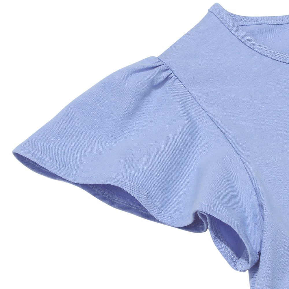100 % cotton marine lame logo print T -shirt 2023ss2 Blue Design point 2