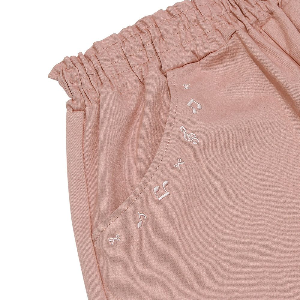 Musical Embroidery Super Stretch Wide Pants 2023ss2 Pink Design point 1