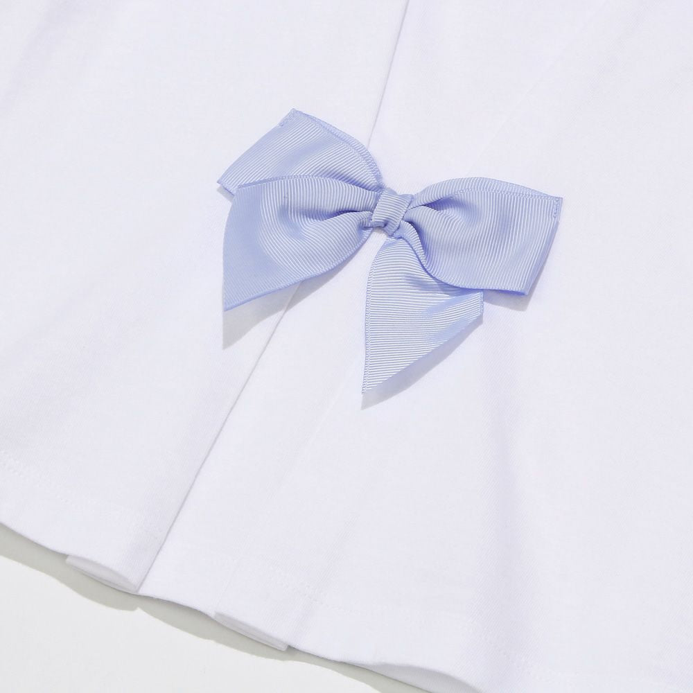 100 % cotton heart motif logo Print with ribbon T -shirt 2023ss2 Off White Design point 2