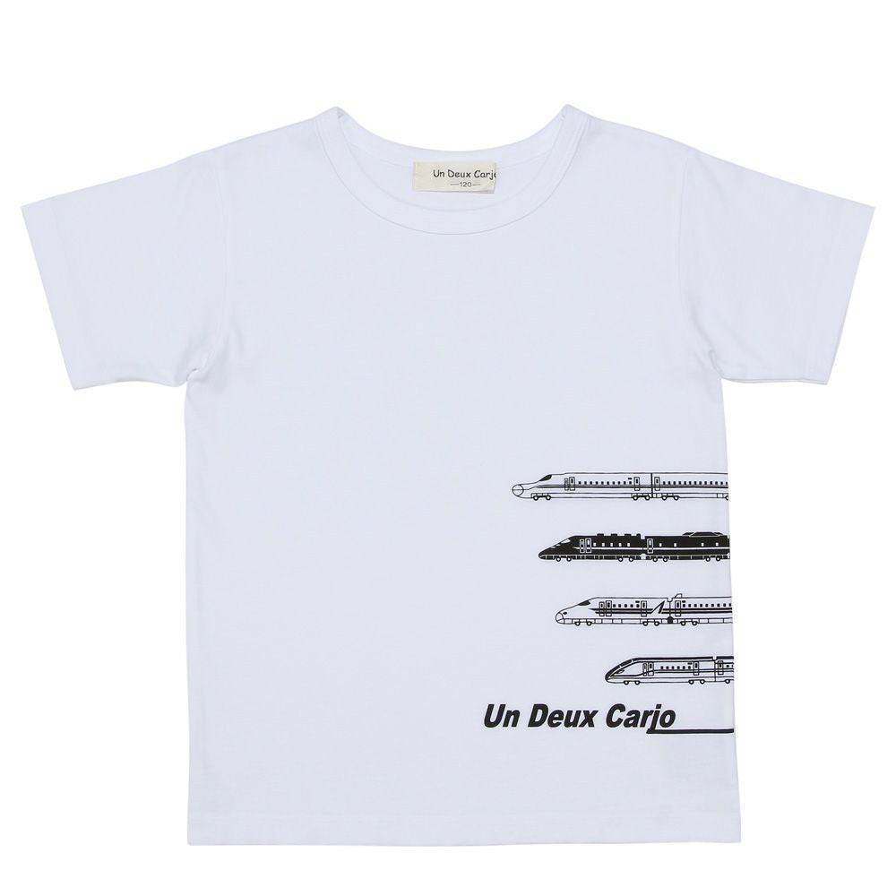 100 % cotton train logo print T -shirt 2023ss2 Off White front