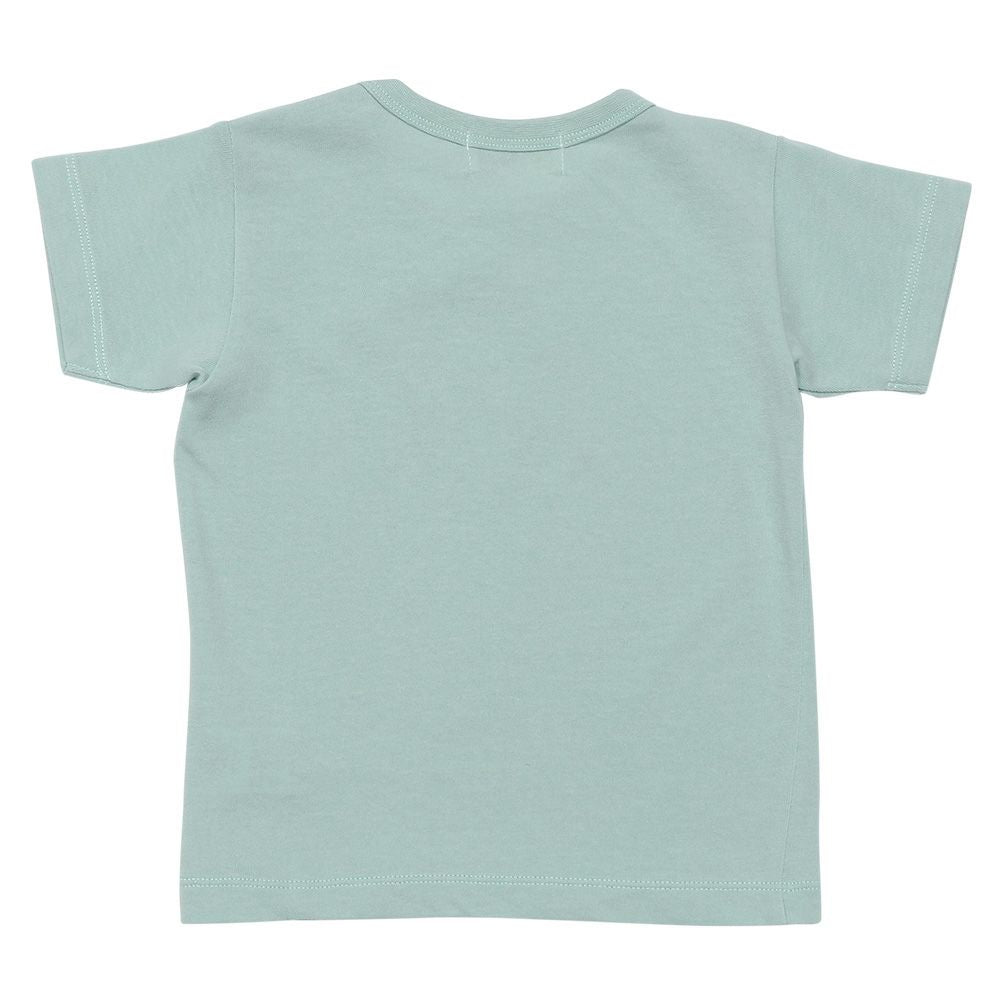 Baby cotton 100 % Kuma Drum Band Print T -shirt Green back