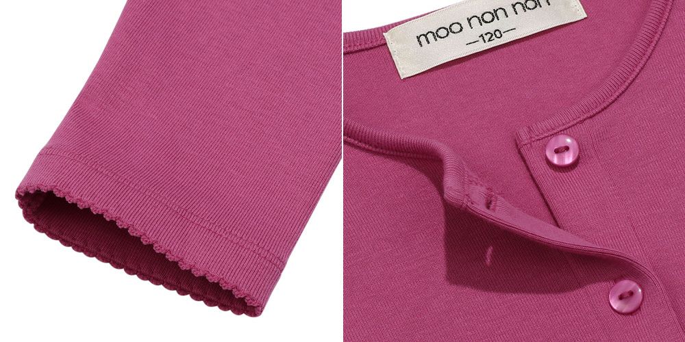 Ribbon line cardigan Pink Design point 2