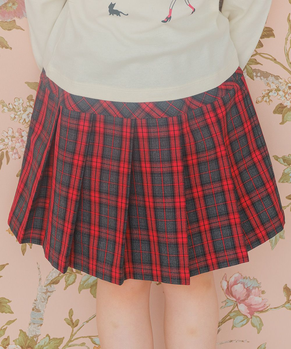 Check pattern pleated skirt  MainImage
