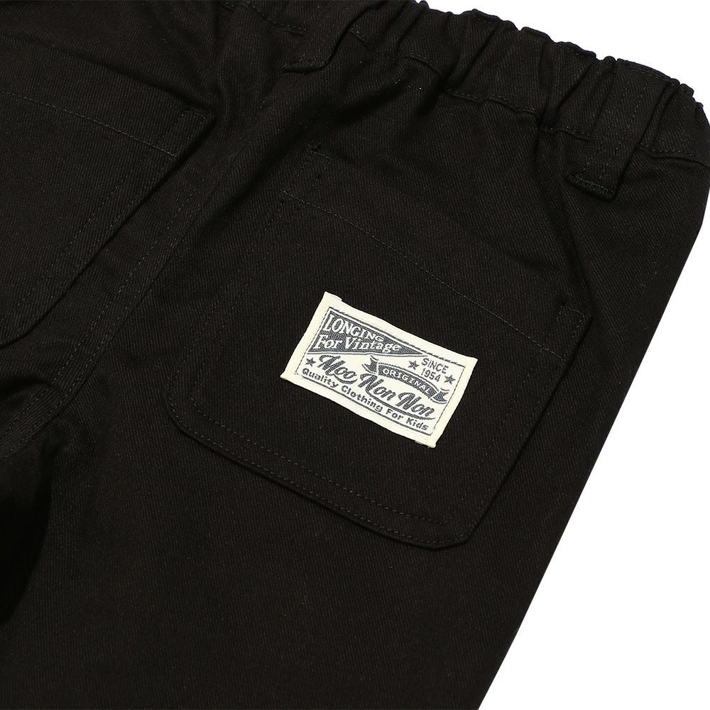 stretch twill pants Black Design point 1