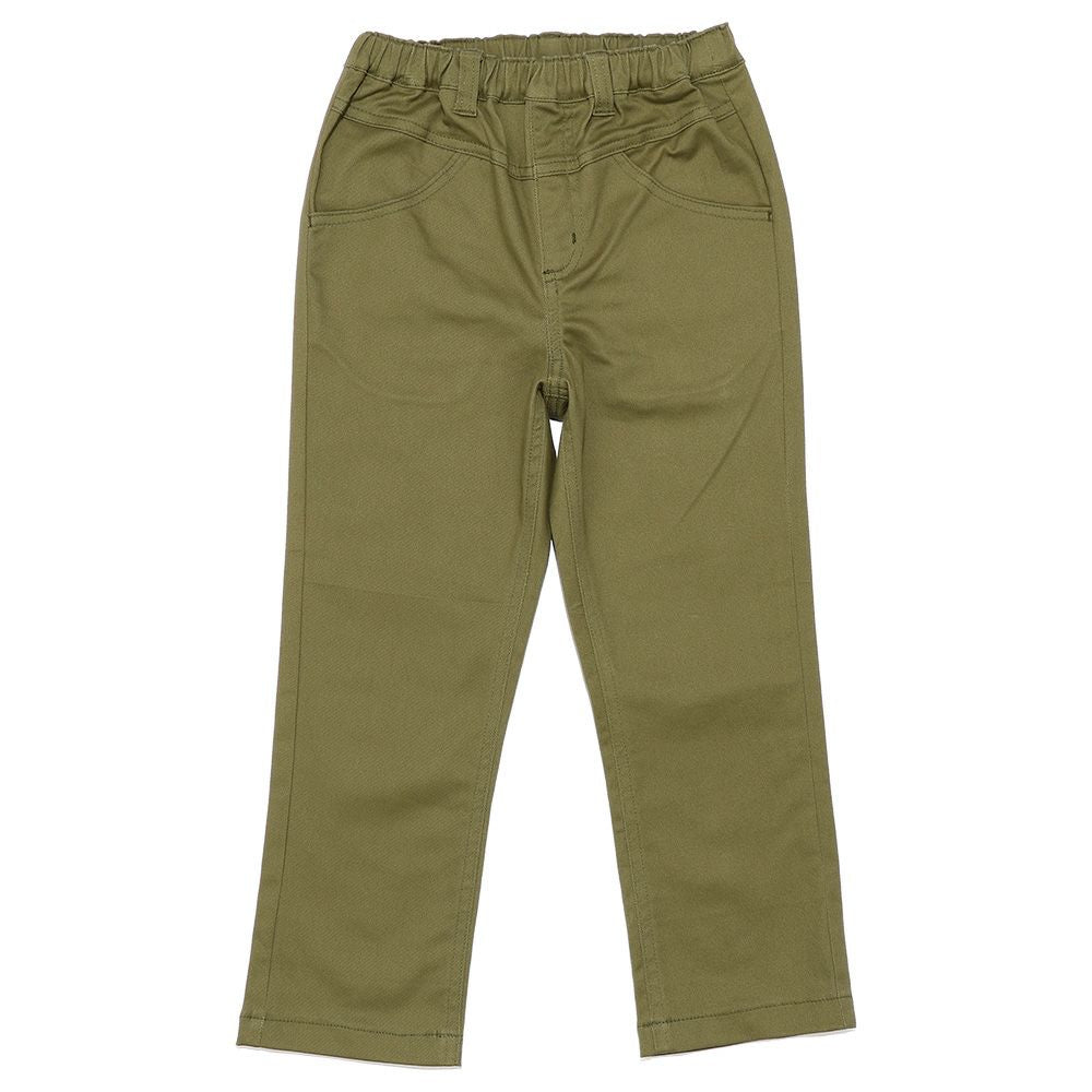 stretch twill pants Khaki front