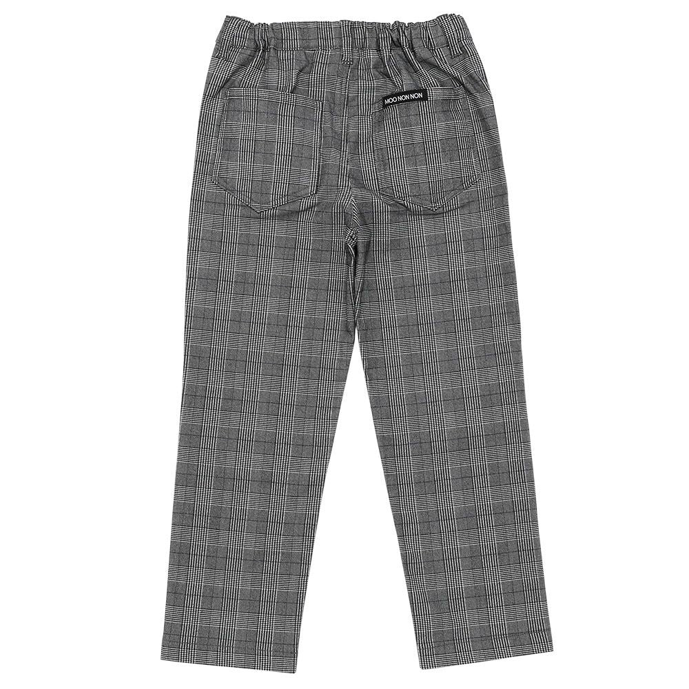 Check pattern pants Charcoal Gray back
