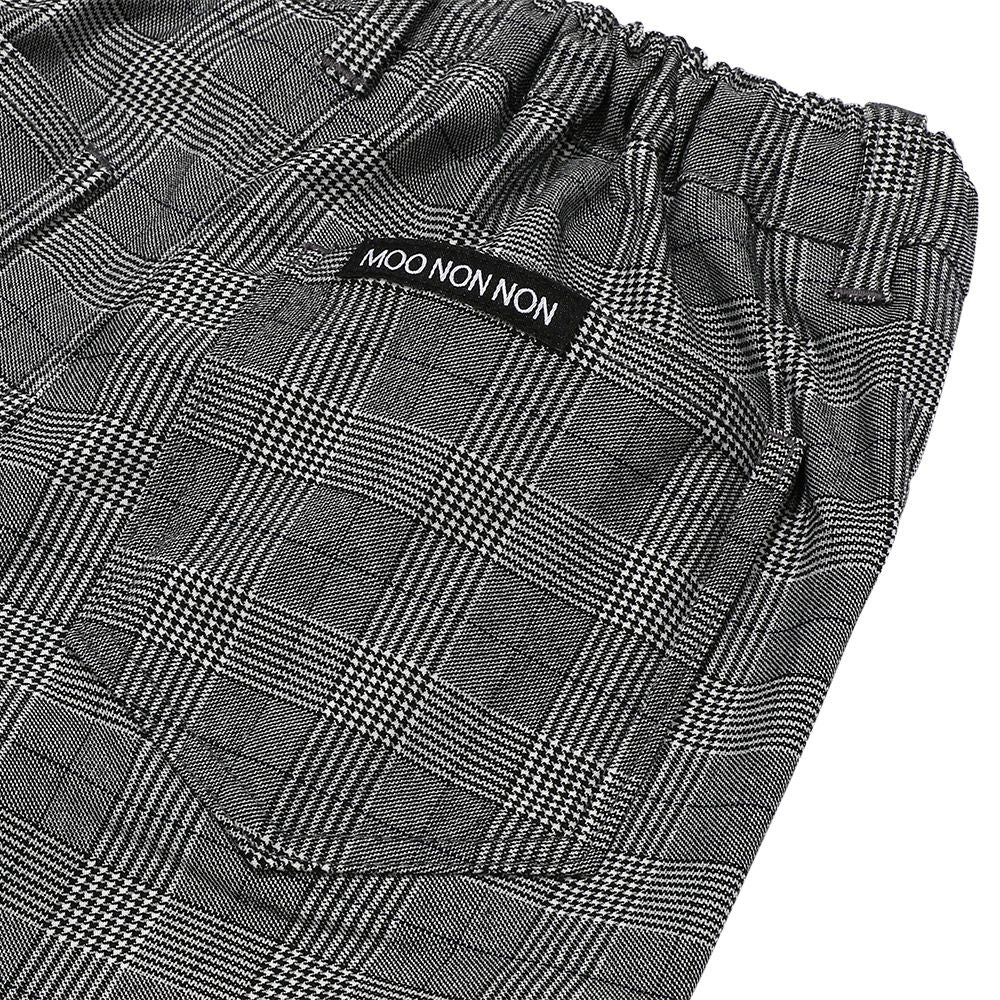 Check pattern pants Charcoal Gray Design point 1