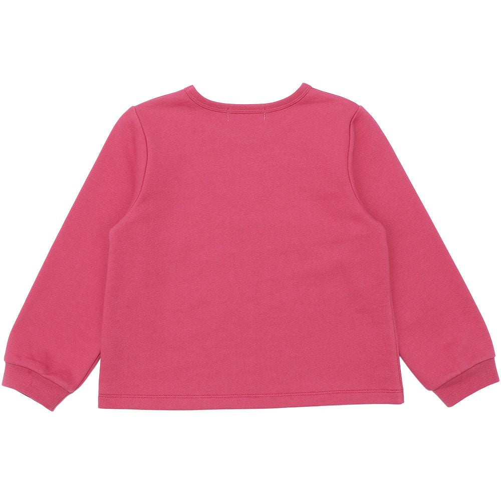 Girl Motif Logo Print Fleece Trainer Pink back