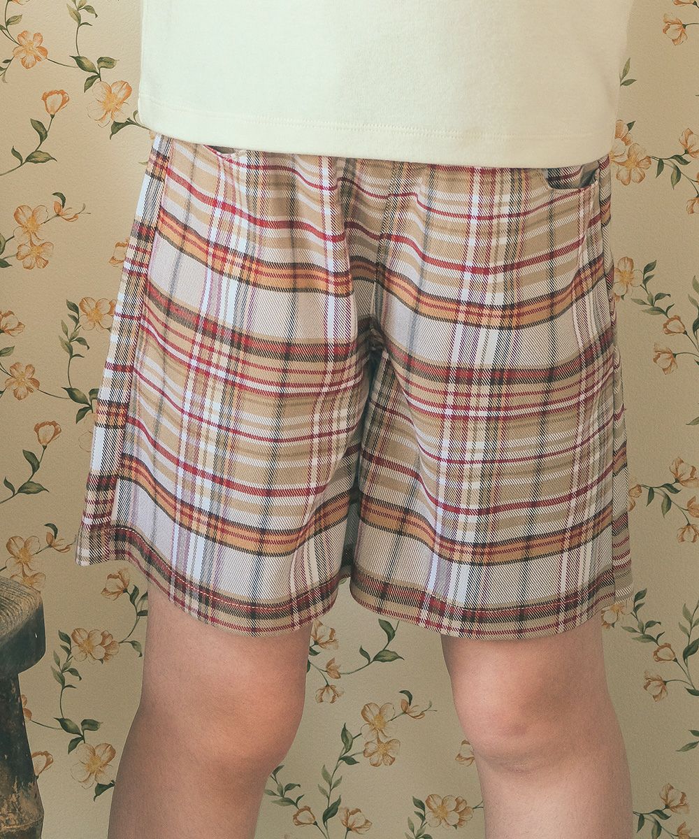 Curotto pants with modern check pattern pocket  MainImage