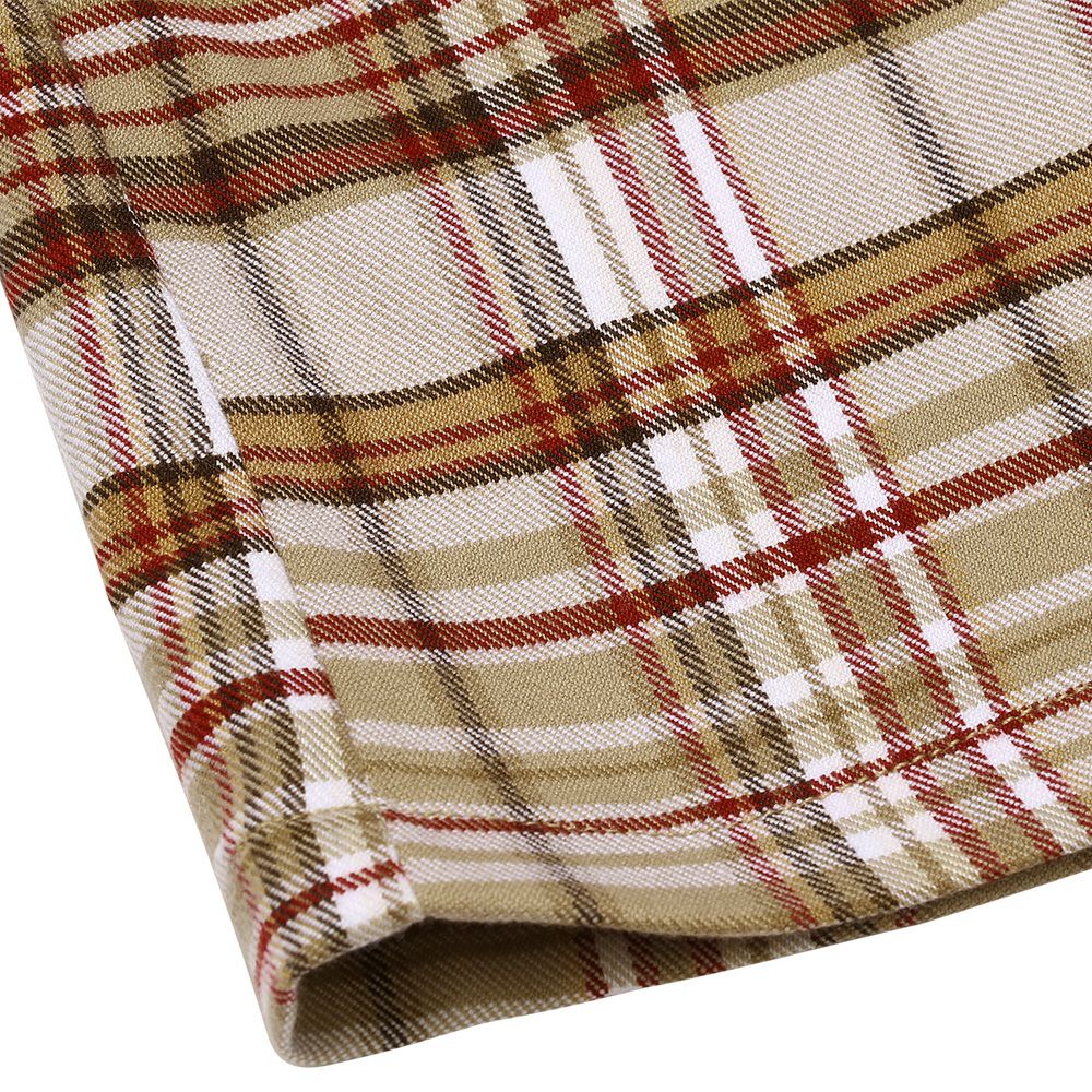 Curotto pants with modern check pattern pocket Beige Design point 1