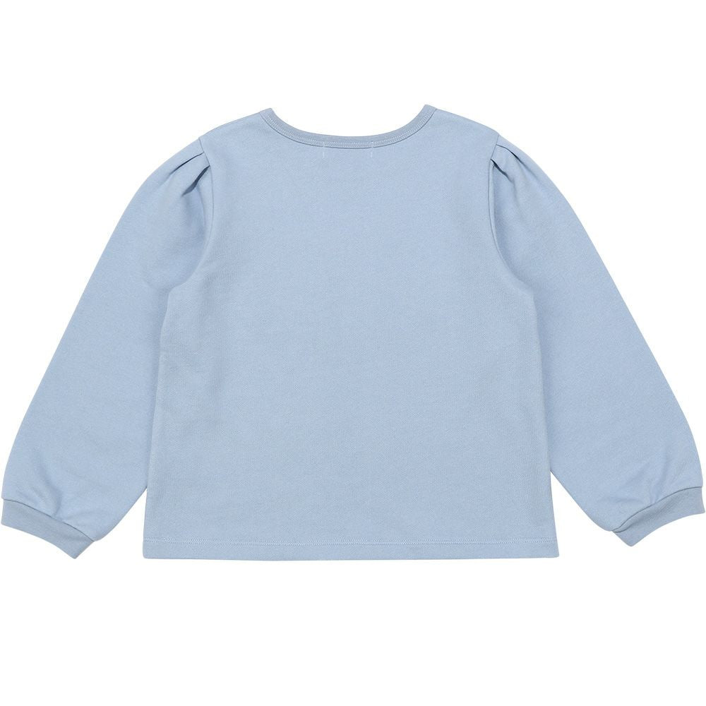 One-piece applique original check sweatshirt Blue back