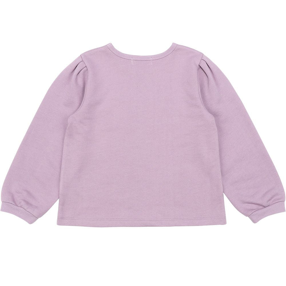 One-piece applique original check sweatshirt Purple back