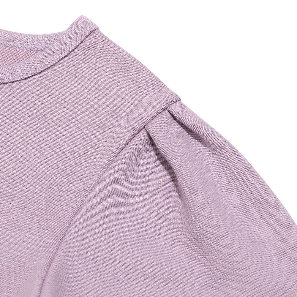 One-piece applique original check sweatshirt Purple Design point 2