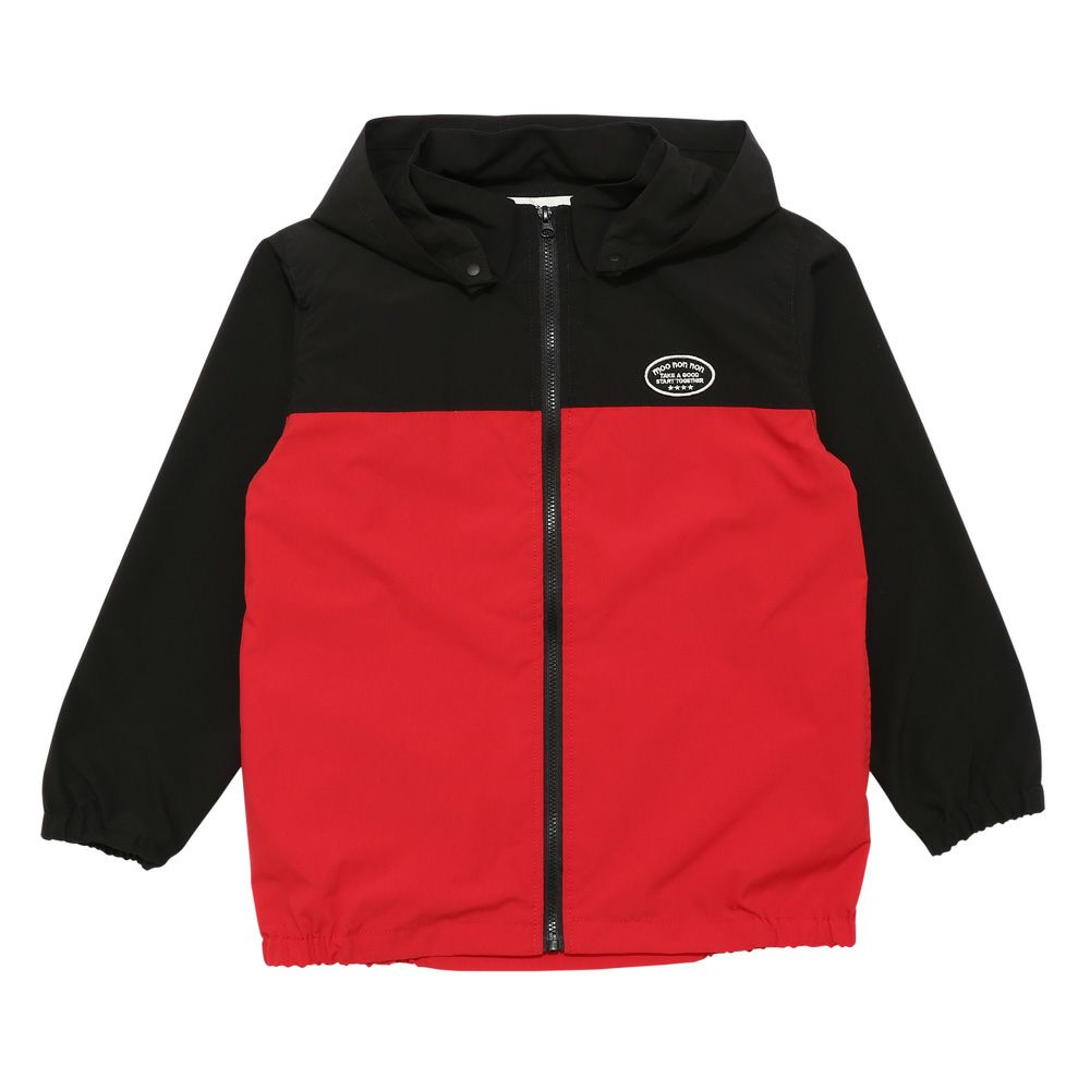 hooded zip-up hoodie Red front