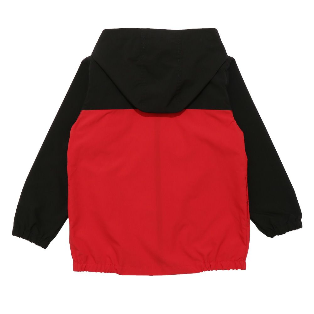 hooded zip-up hoodie Red back