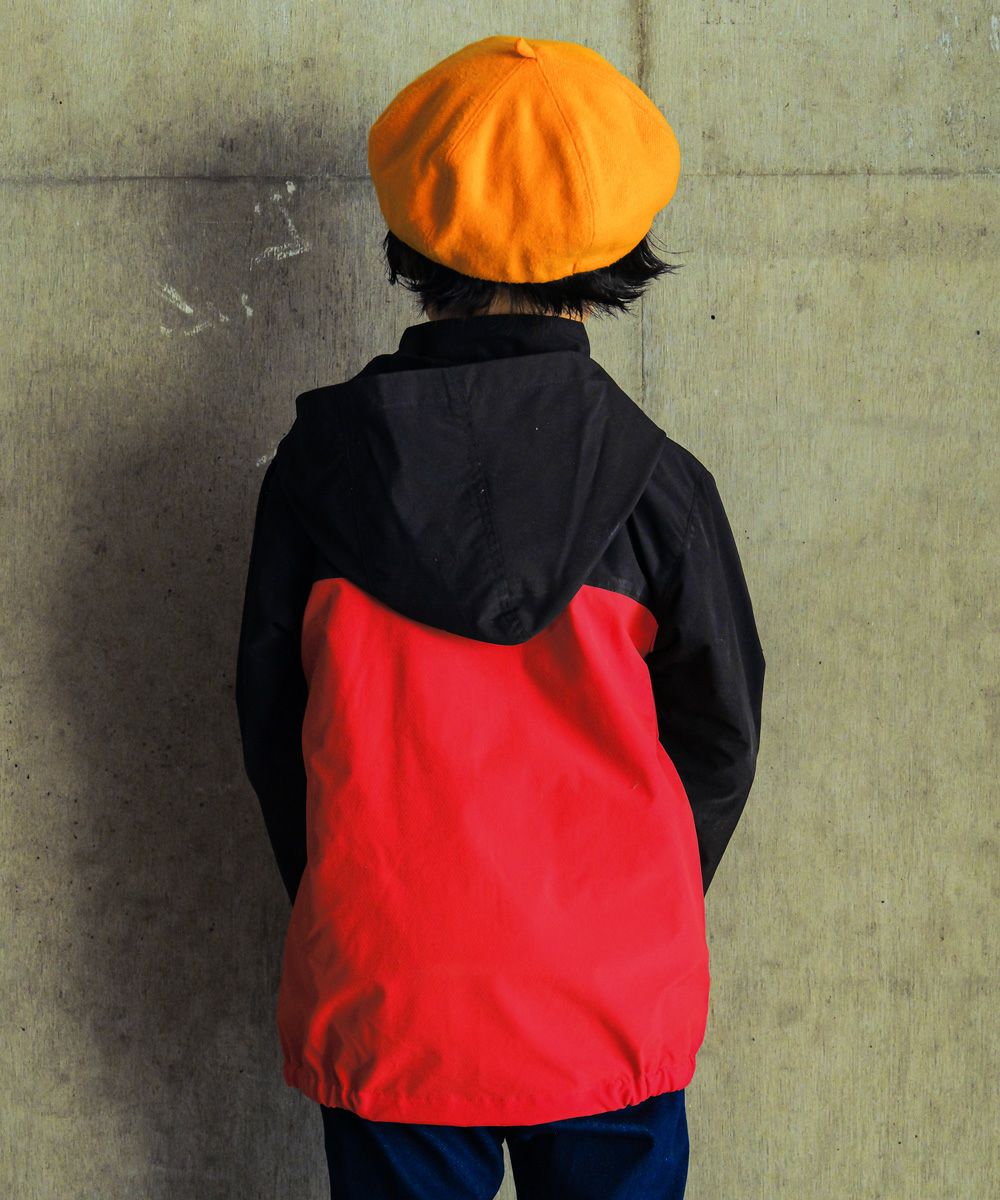 hooded zip-up hoodie Red model image 4