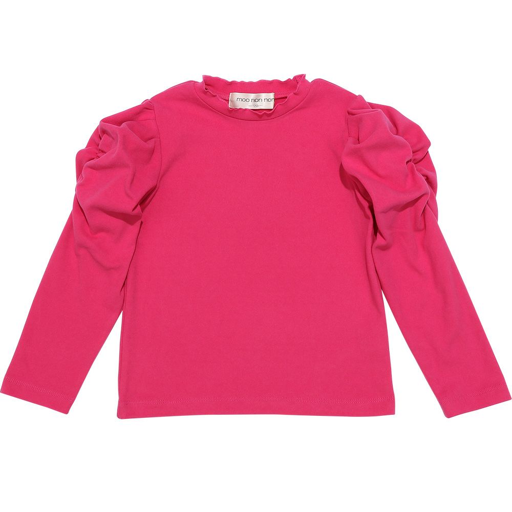 Sherling sleeve T -shirt Pink front