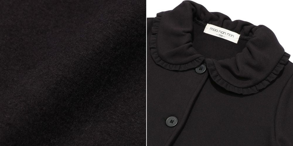 Backly brushed ribbon jacket coat Black Design point 1