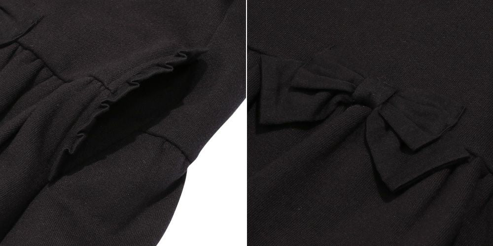 Backly brushed ribbon jacket coat Black Design point 2