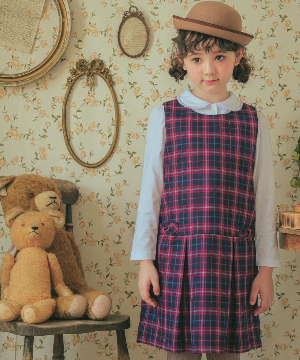 Original check pattern with ribbon dress MainImage