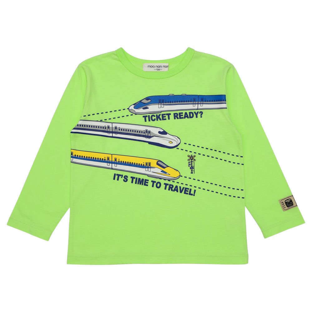 100 % cotton vehicle long -sleeved T -shirt Green front
