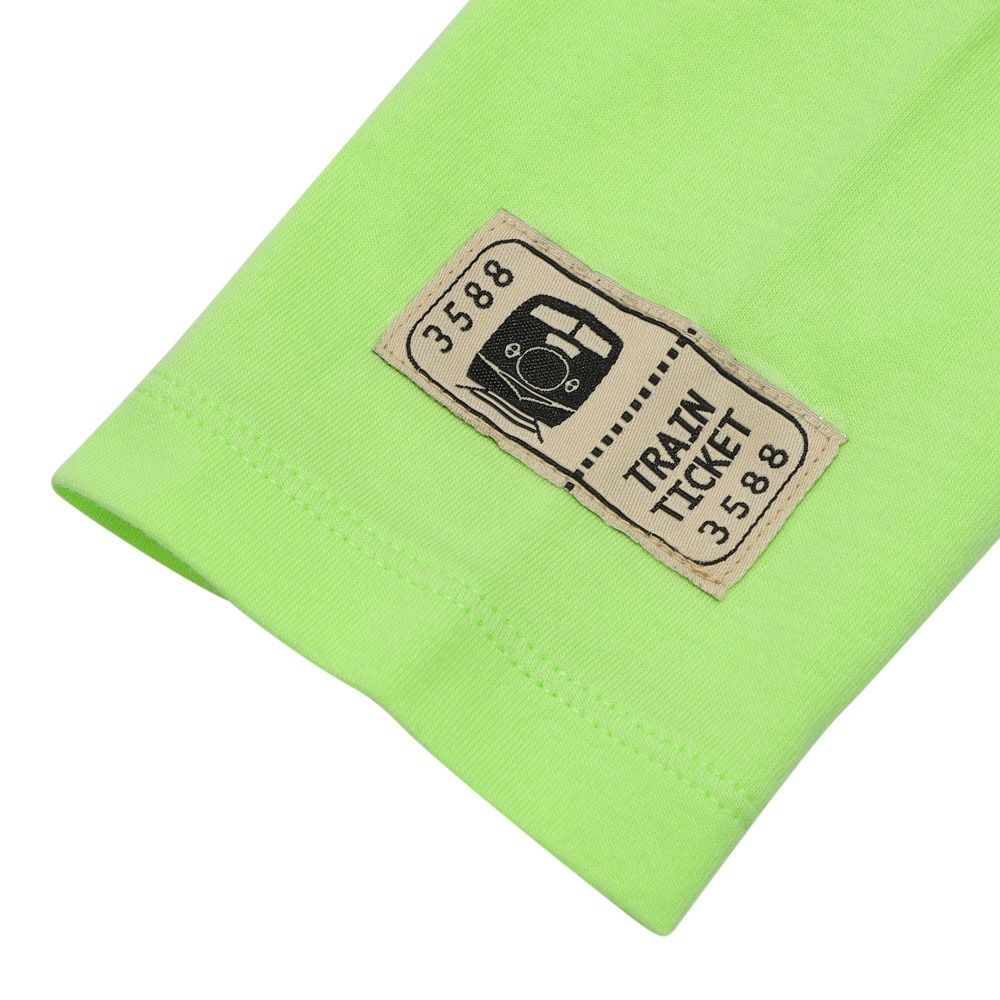 100 % cotton vehicle long -sleeved T -shirt Green Design point 2