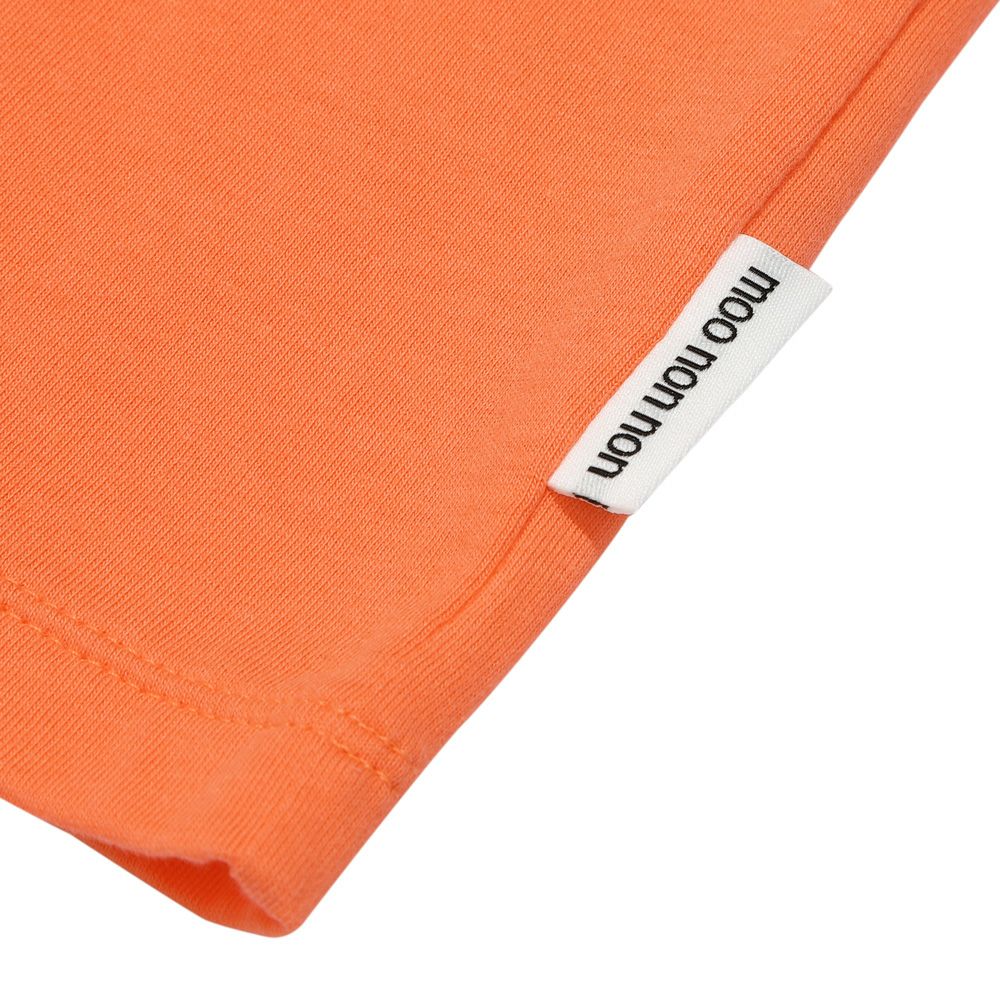100 % cotton dinosaur embroidery logo T -shirt Orange Design point 2