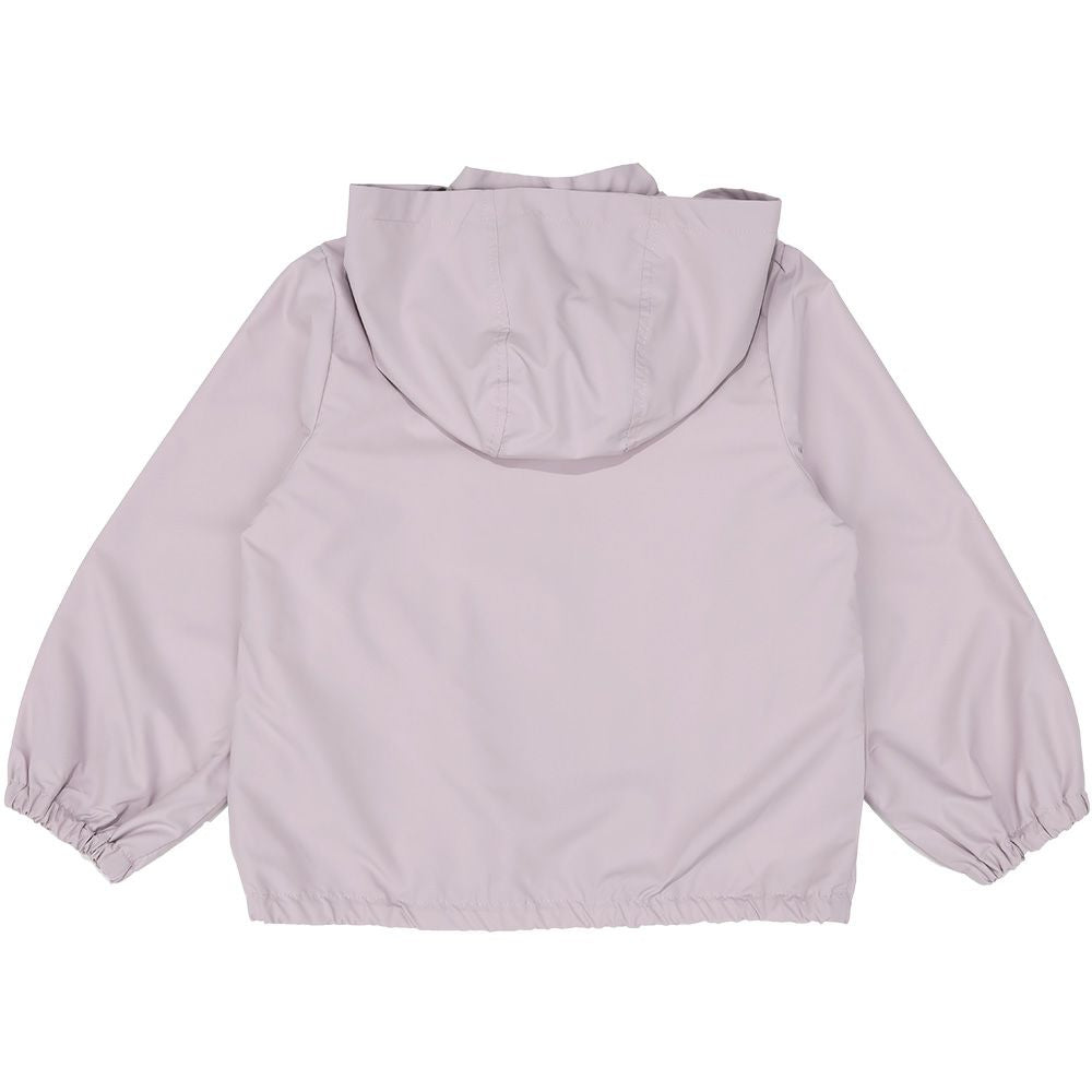 Food removable frill hoodie Purple back