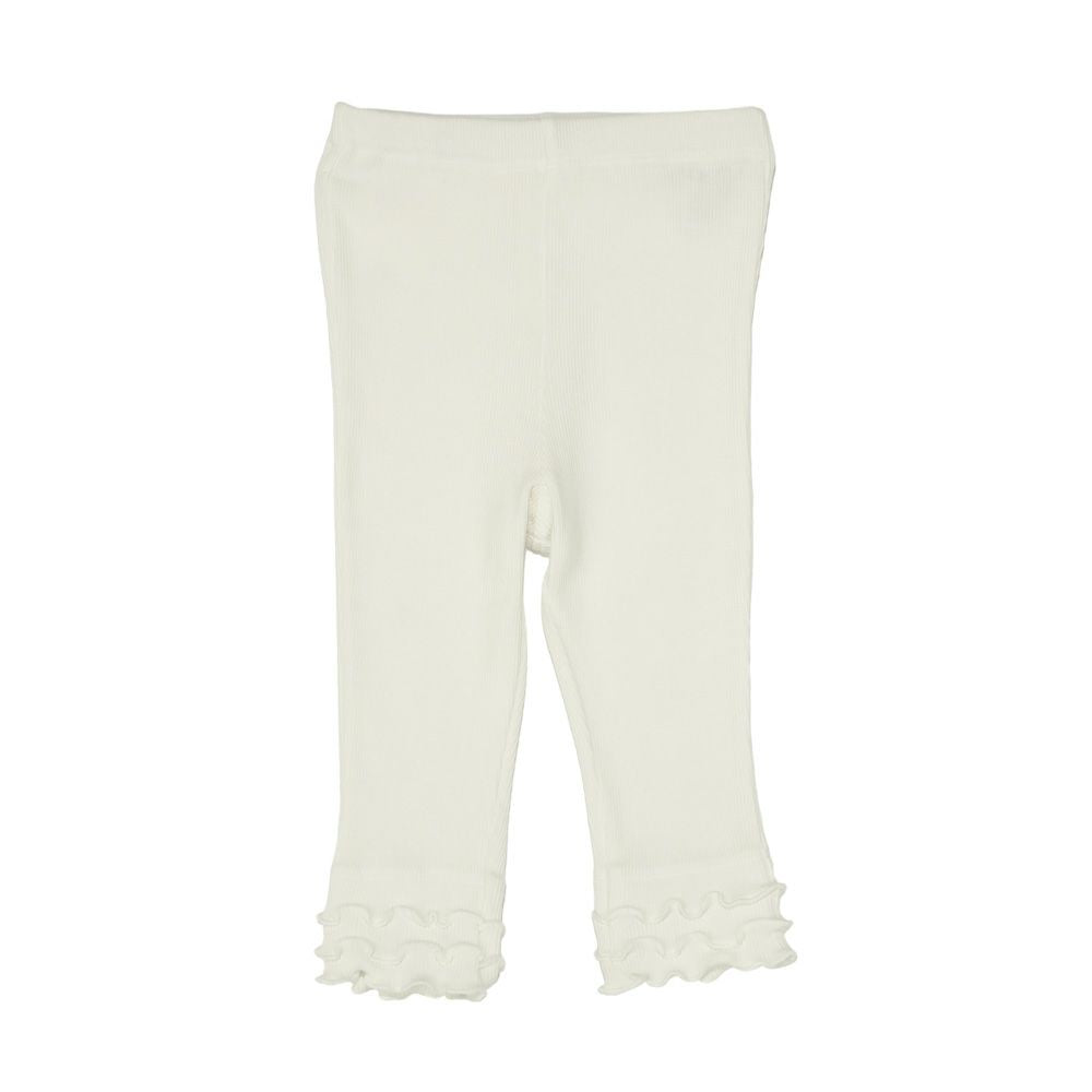 Baby size frill 7 minutes length leggings Off White front